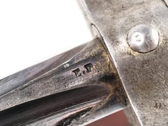 Frankreich, Epee Seitengewehr Modell 1886 Lebel, in Koppelschuh