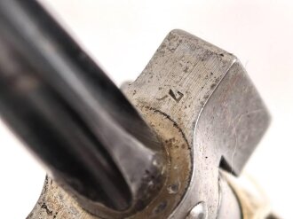 Frankreich, Epee Seitengewehr Modell 1886 Lebel, in Koppelschuh