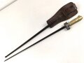 Frankreich, Epee Seitengewehr Modell 1886 Lebel, in Koppelschuh