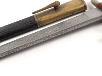 Kaiserreich , Seitengewehr Modell 1871, Eigentumstück mit beidseitig geäzter Klinge
