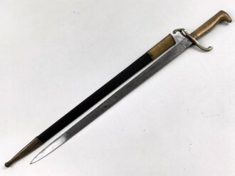 Kaiserreich , Seitengewehr Modell 1871, Eigentumstück mit beidseitig geäzter Klinge