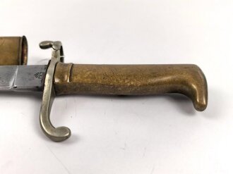 Kaiserreich , Seitengewehr Modell 1871, Eigentumstück mit beidseitig geäzter Klinge