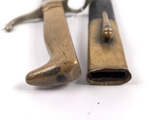 Kaiserreich , Seitengewehr Modell 1871, Eigentumstück mit beidseitig geäzter Klinge