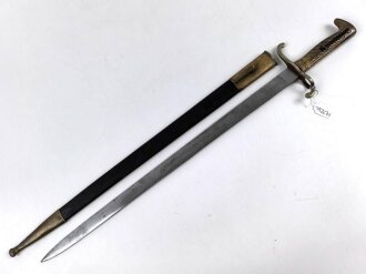 Kaiserreich , Seitengewehr Modell 1871, Eigentumstück mit beidseitig geäzter Klinge