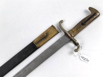 Kaiserreich , Seitengewehr Modell 1871, Eigentumstück mit beidseitig geäzter Klinge