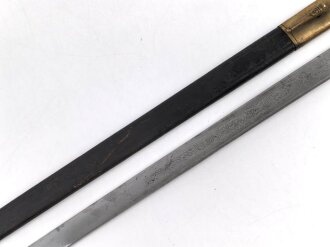 Kaiserreich , Seitengewehr Modell 1871, Eigentumstück mit beidseitig geäzter Klinge