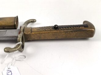 Kaiserreich , Seitengewehr Modell 1871, Eigentumstück mit beidseitig geäzter Klinge