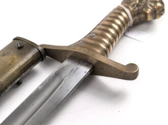 Bayern, Artillerie Seitengewehr Modell 1892. Gereinigtes Stück in gutem Gesamtzustand