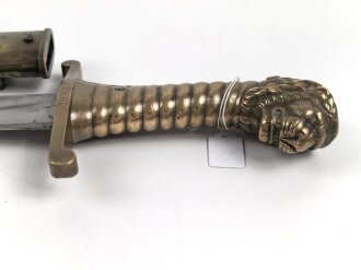 Bayern, Artillerie Seitengewehr Modell 1892. Gereinigtes Stück in gutem Gesamtzustand
