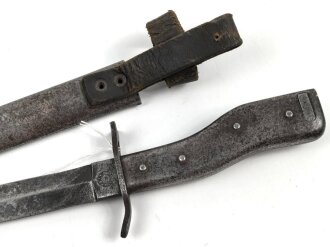 1.Weltkrieg, DEMAG Grabendolch. Klingenspitze fehlt, gereinigtes Stück