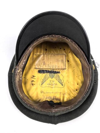 U.S. Army , Officers visor hat " Flight Ace" . Looks like a second sweat band sewn in to make hat smaller. Is now 56cm