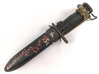 U.S. Army , M6 bayonet by AERIAL. M8 scabbard nicely painted