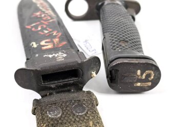U.S. Army , M6 bayonet by AERIAL. M8 scabbard nicely painted