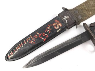 U.S. Army , M6 bayonet by AERIAL. M8 scabbard nicely painted
