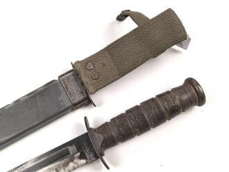 U.S. Navy WWII , MARK 2 fighting  knife by Camillus. Used, good condition