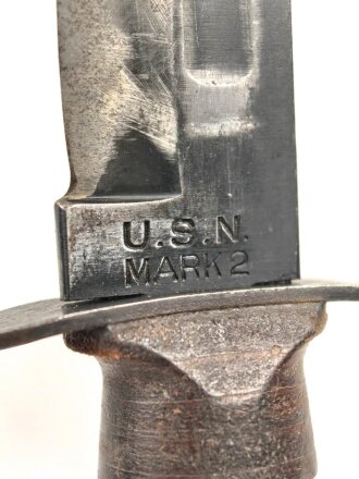 U.S. Navy WWII , MARK 2 fighting  knife by Camillus. Used, good condition