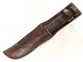 U.S. WWII Cattaraugus 2250 Commando Fighting Knife. Good condition, in leather scabbard