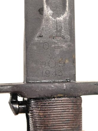 U.S. 1943 dated M1 Garand Bayonet , OL  (Oneida, Limited) manufactured, good condition very hard to find