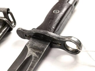 U.S. WWII M1 Garand Bayonet , AFH manufactured. Used, scabbard was original white, but OD overpainted