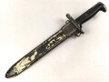 U.S. WWII M1 Garand Bayonet , AFH manufactured. Used, scabbard was original white, but OD overpainted