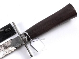 Frankreich 2.Weltkrieg, Kampfmesser "Thiers" Unter deutscher Besatzung Hergestellt und so an Deutsche Soldaten in Norwegen ausgegeben. Guter Zustand