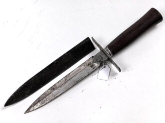 Frankreich 2.Weltkrieg, Kampfmesser "Thiers" Unter deutscher Besatzung Hergestellt und so an Deutsche Soldaten in Norwegen ausgegeben. Guter Zustand
