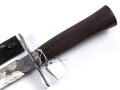 Frankreich 2.Weltkrieg, Kampfmesser "Thiers" Unter deutscher Besatzung Hergestellt und so an Deutsche Soldaten in Norwegen ausgegeben. Guter Zustand