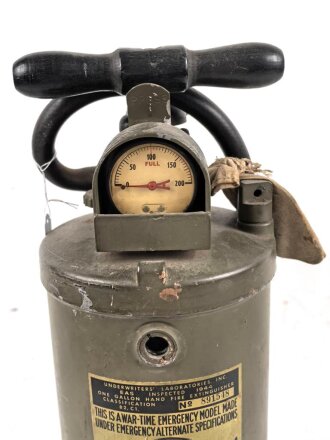 U.S. 1944 dated Hand Fire Extinguisher. " War time...