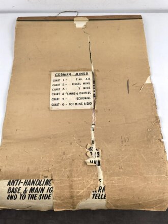 U.S. and British WWII, Illustrated Training Portfolio ( German Mines ) The war office, Oktober 1944.  Size  70 x 100cm