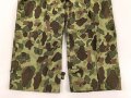 U.S. Army, 1943 dated Camo HBT combat trousers. Unissued, with cutters tags. Size 34 x 31, King Kard Overall Co.