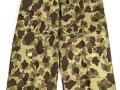 U.S. Army, 1943 dated Camo HBT combat trousers. Unissued, with cutters tags. Size 34 x 31, King Kard Overall Co.