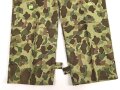 U.S. Army, 1943 dated Camo HBT combat trousers. Unissued, with cutters tags. Size 34 x 31, King Kard Overall Co.
