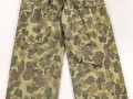 U.S. Army, 1943 dated Camo HBT combat trousers. Unissued, with cutters tags. Size 34 x 31, King Kard Overall Co.