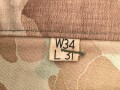 U.S. Army, 1943 dated Camo HBT combat trousers. Unissued, with cutters tags. Size 34 x 31, King Kard Overall Co.