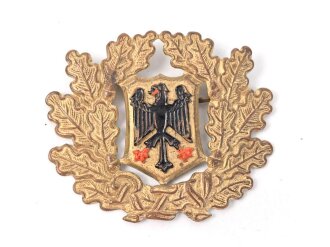 Zoll / Reichsfinanzverwaltung III.Reich, Eichenlaubkranz mit Kokarde für eine Schirmmütze aus der Zeit der Weimarer Republik