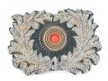 Zoll / Reichsfinanzverwaltung III.Reich, Eichenlaubkranz mit Kokarde für eine Schirmmütze für Offiziere