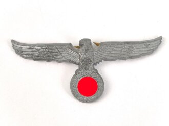 Zoll / Reichsfinanzverwaltung III.Reich, Adler für eine Schirmmütze, Zink