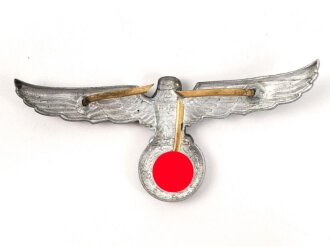 Zoll / Reichsfinanzverwaltung III.Reich, Adler für eine Schirmmütze, Zink