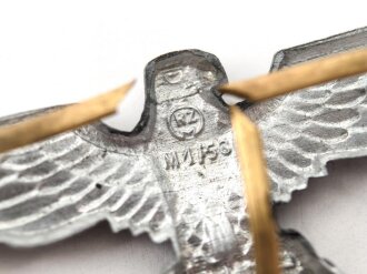 Zoll / Reichsfinanzverwaltung III.Reich, Adler für eine Schirmmütze, Zink