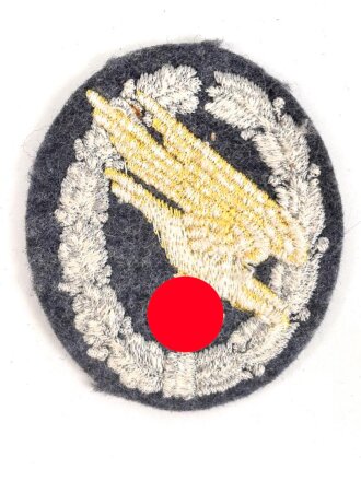 Fallschirmschützenabzeichen der Luftwaffe, Stoffausführung, sehr guter Zustand