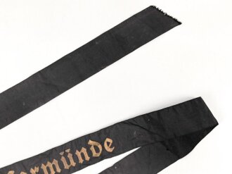 Kriegsmarine, Mützenband "Marineschule Wesermünde" Lange 167cm