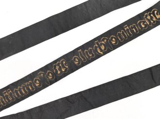 Kriegsmarine, Mützenband "Marineschule Wesermünde" Lange 167cm