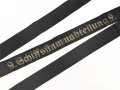 Kriegsmarine, Mützenband "9.Schiffsstammabteilung" Lange 162cm