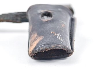 Kaiserreich, Portepee an Koppelschuh für ein Extraseitengewehr. Getragen, ungereinigt