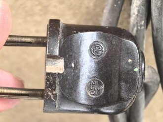 Seibt Empfänger ER1, Ln 25466. Überlackiertes Stück, Rückwand neuzeitlich ergänzt, restauriert, Funktion nicht geprüf. Gewaltiges Gerät, Breite 65cm