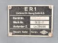 Seibt Empfänger ER1, Ln 25466. Überlackiertes Stück, Rückwand neuzeitlich ergänzt, restauriert, Funktion nicht geprüf. Gewaltiges Gerät, Breite 65cm