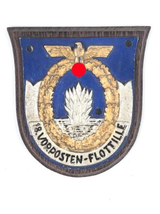 Minensucher Kriegsmarine, Wandplakette " 18....