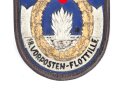 Minensucher Kriegsmarine, Wandplakette " 18. Vorposten Flottille" Original lackierter Aluminiumguß auf Holzplatte, diese 16 x 17,5cm groß