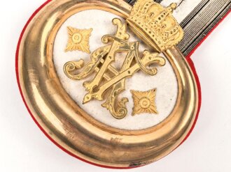 Preussen,  einzelnes Epaulett für einen Hauptmann im Füsilier Regiment 86, Prächtiger Namenszug