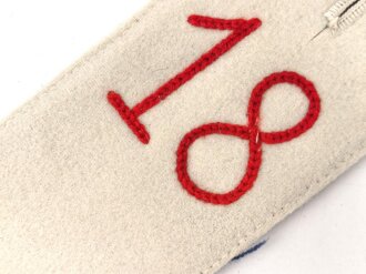 Kaiserreich,  einzelne Schulterklappe für einen Angehörigen im Feldartillerie Regiment Nr. 18